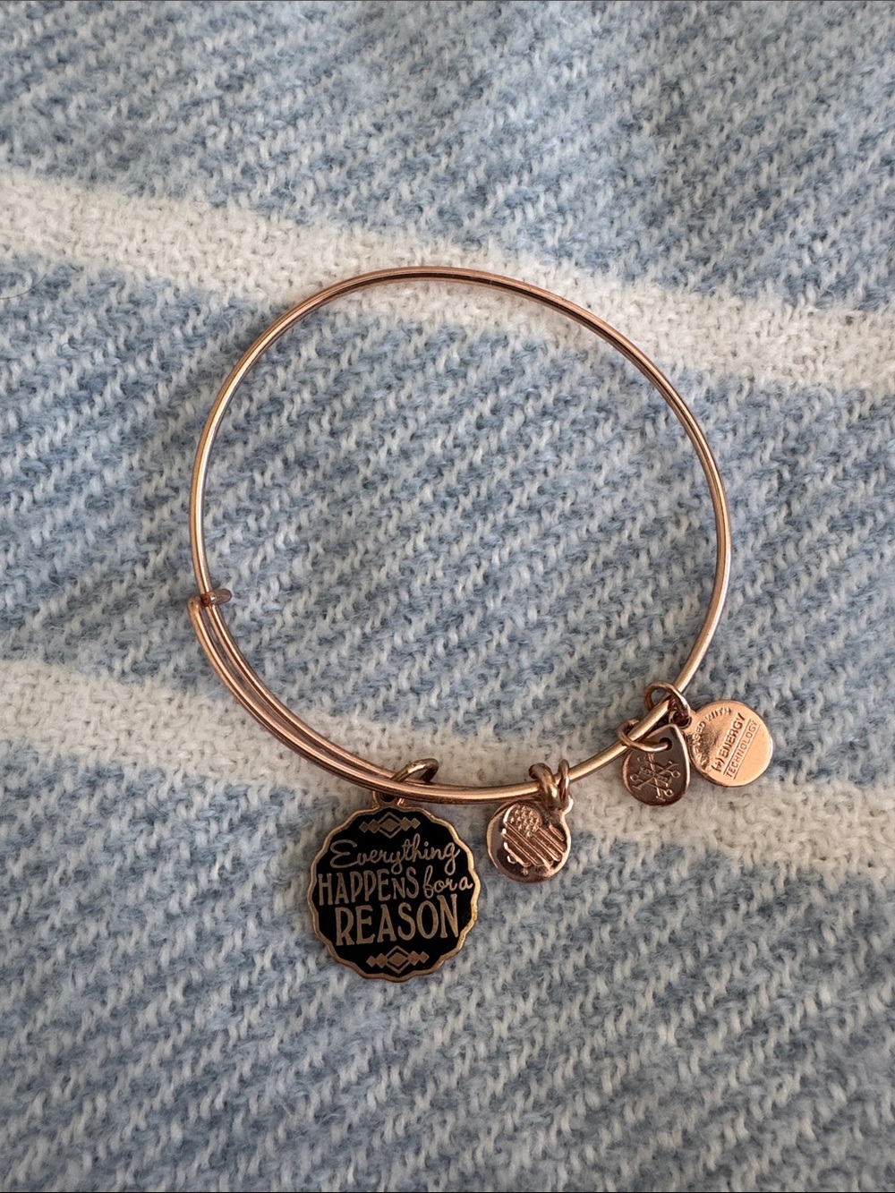 Alex and Ani "Everything Happens for a Reason" Rose Gold Bangle